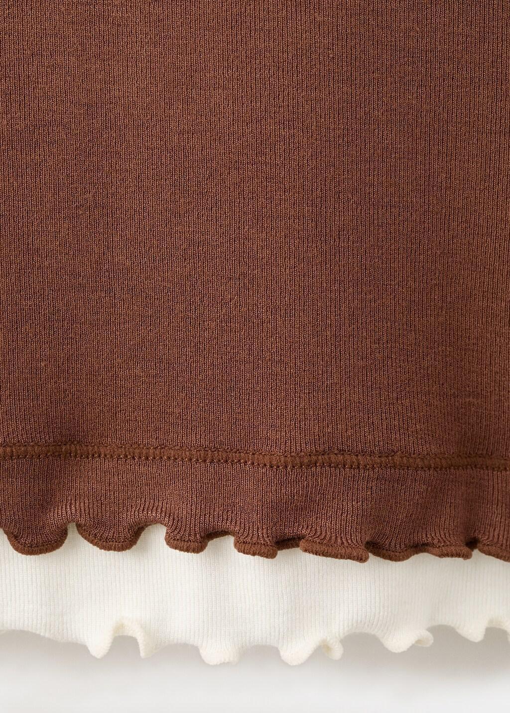 Brown Contrasting T-Shirt, Brown, large image number 4