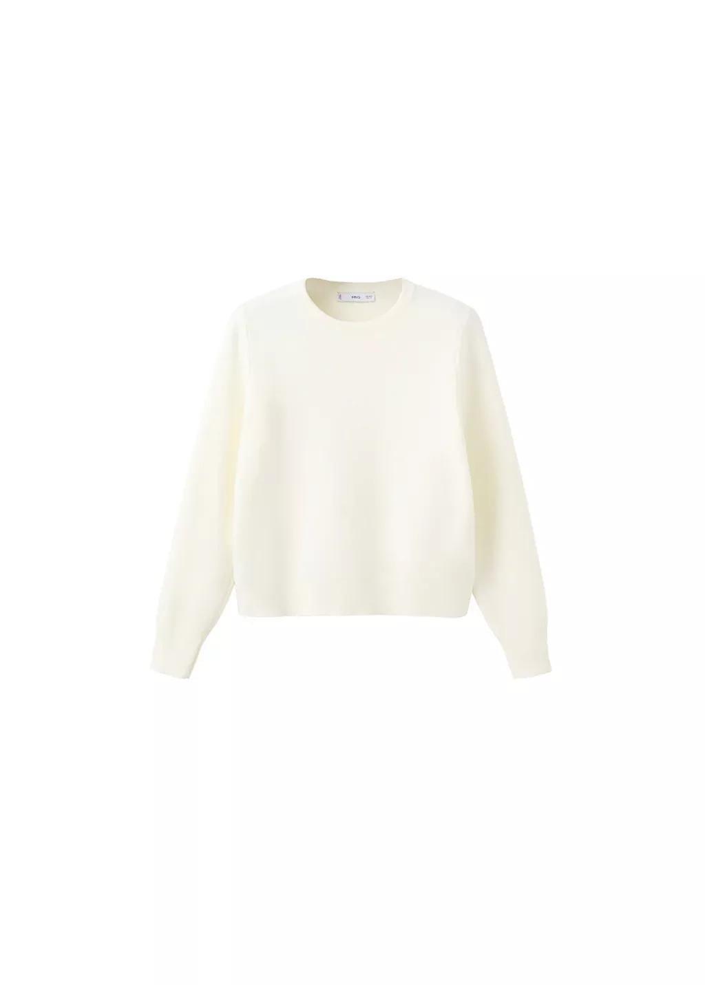 Beige Buttoned Cuffs Sweater, Light Beige, large image number 7