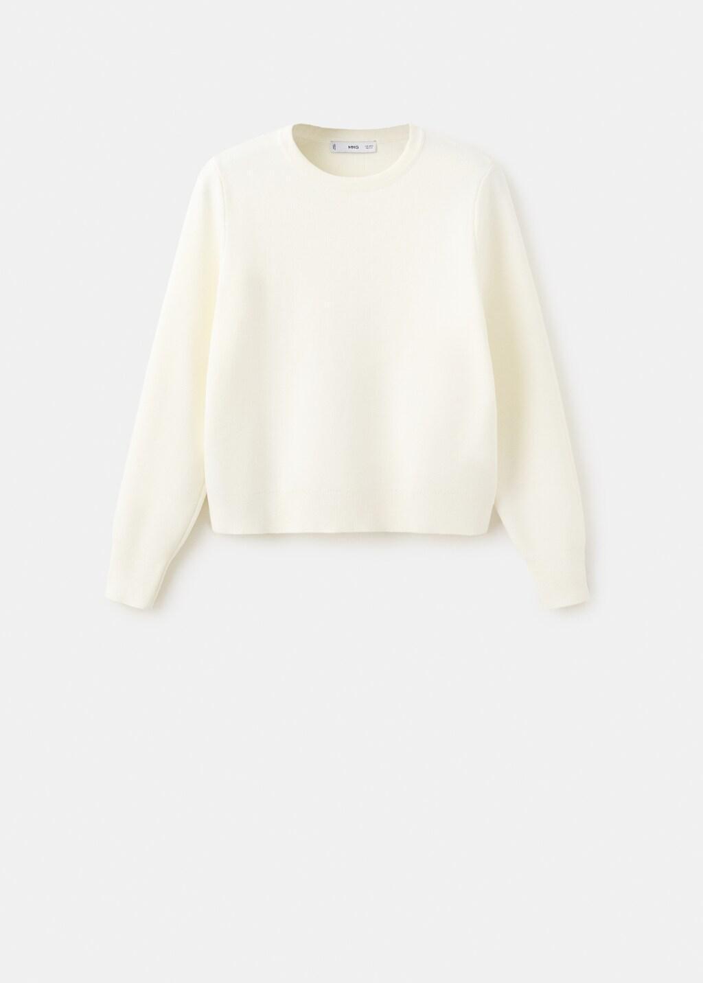 Beige Buttoned Cuffs Sweater, Light Beige, large image number 8