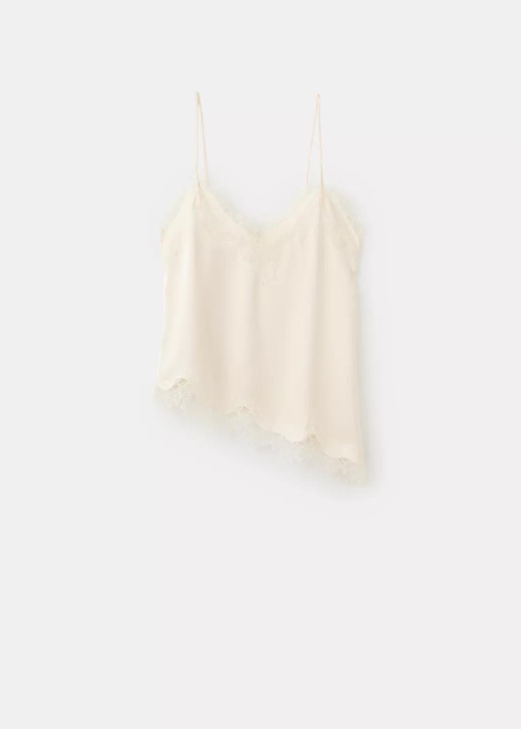 Cream Lace Top, Light Beige, large image number 7