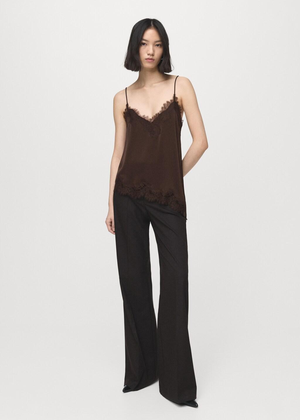 Brown Lace Top, 0201_30, large image number 0