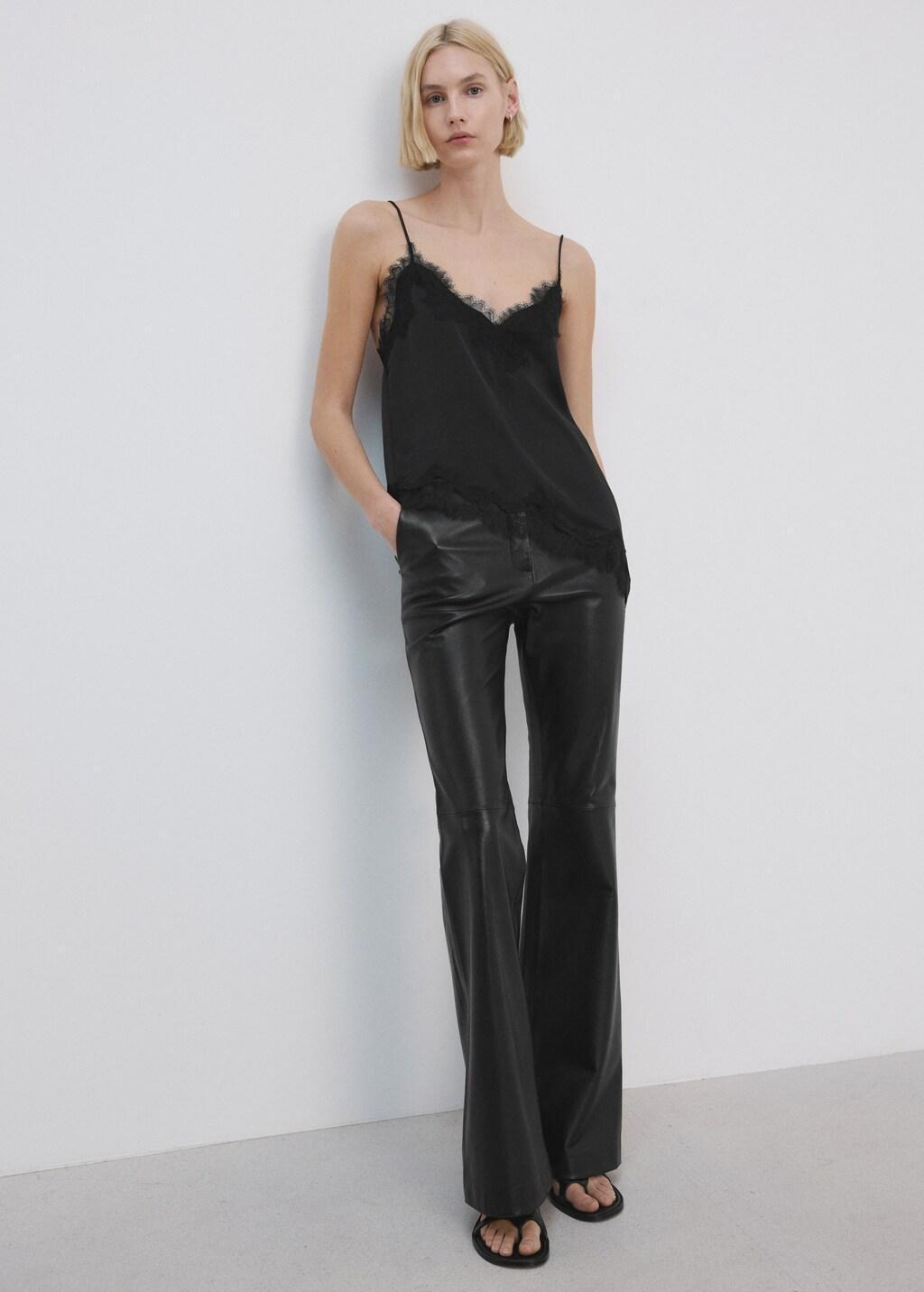 Black Lace Top, Black, large image number 0