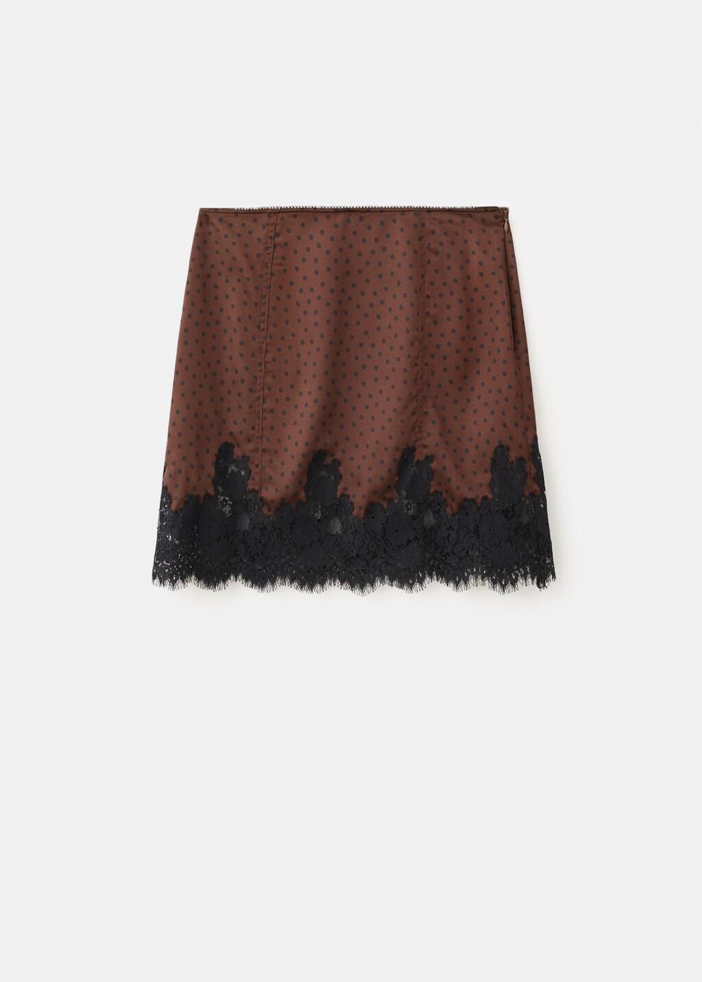 Brown Polka Dot Slip Skirt, 0201_30, large image number 7