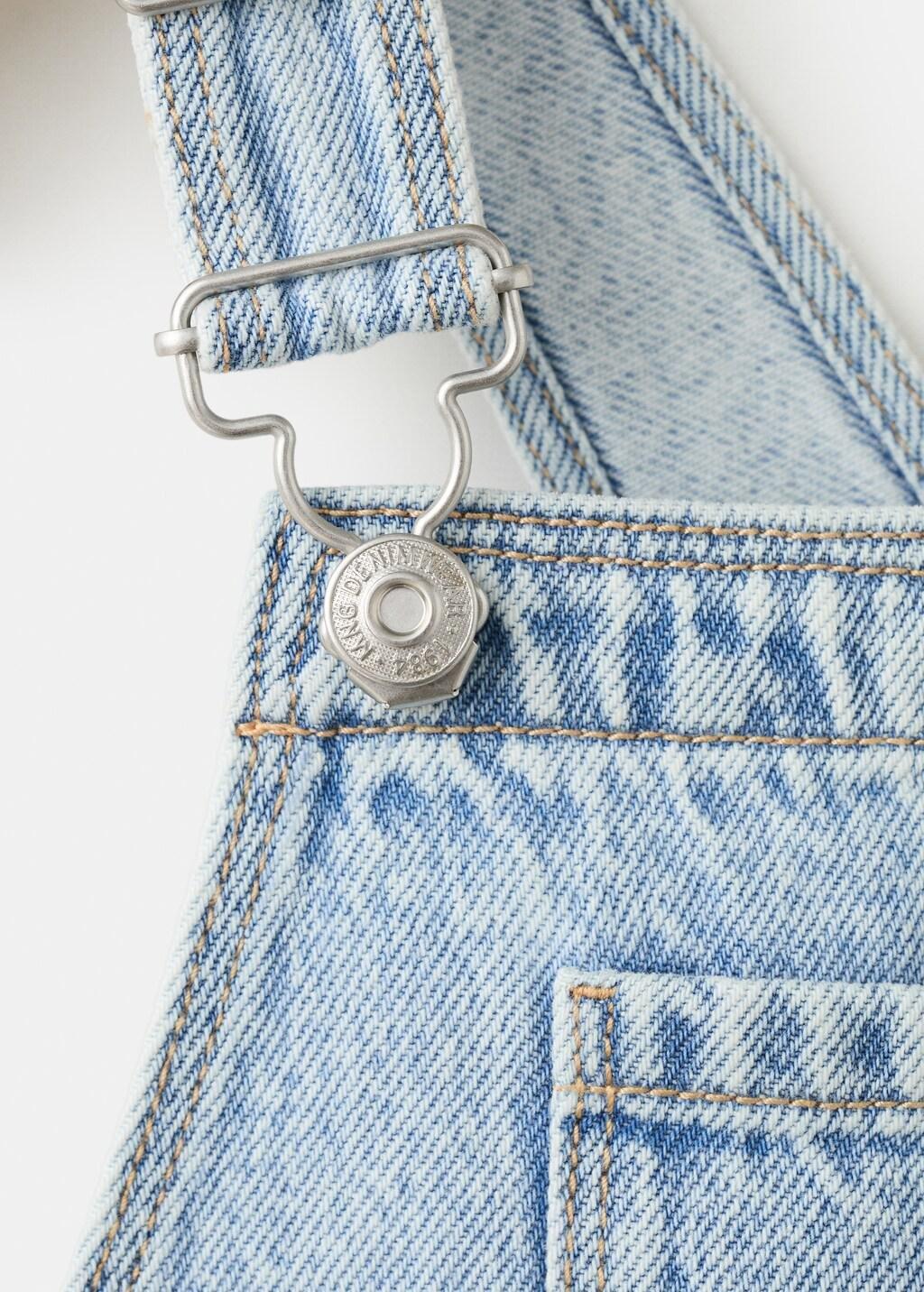 Blue Long Denim Dungarees, Baby Boy, Open Blue, large image number 1