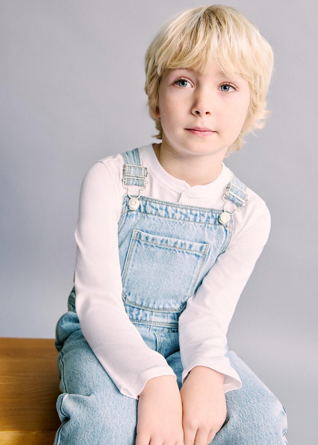 Blue Long Denim Dungarees, Baby Boy, Open Blue, large image number 3