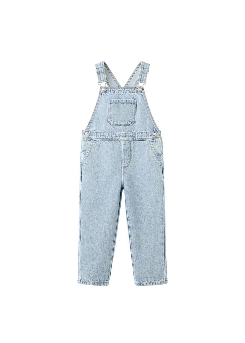 Blue Long Denim Dungarees, Baby Boy, Open Blue, large image number 5