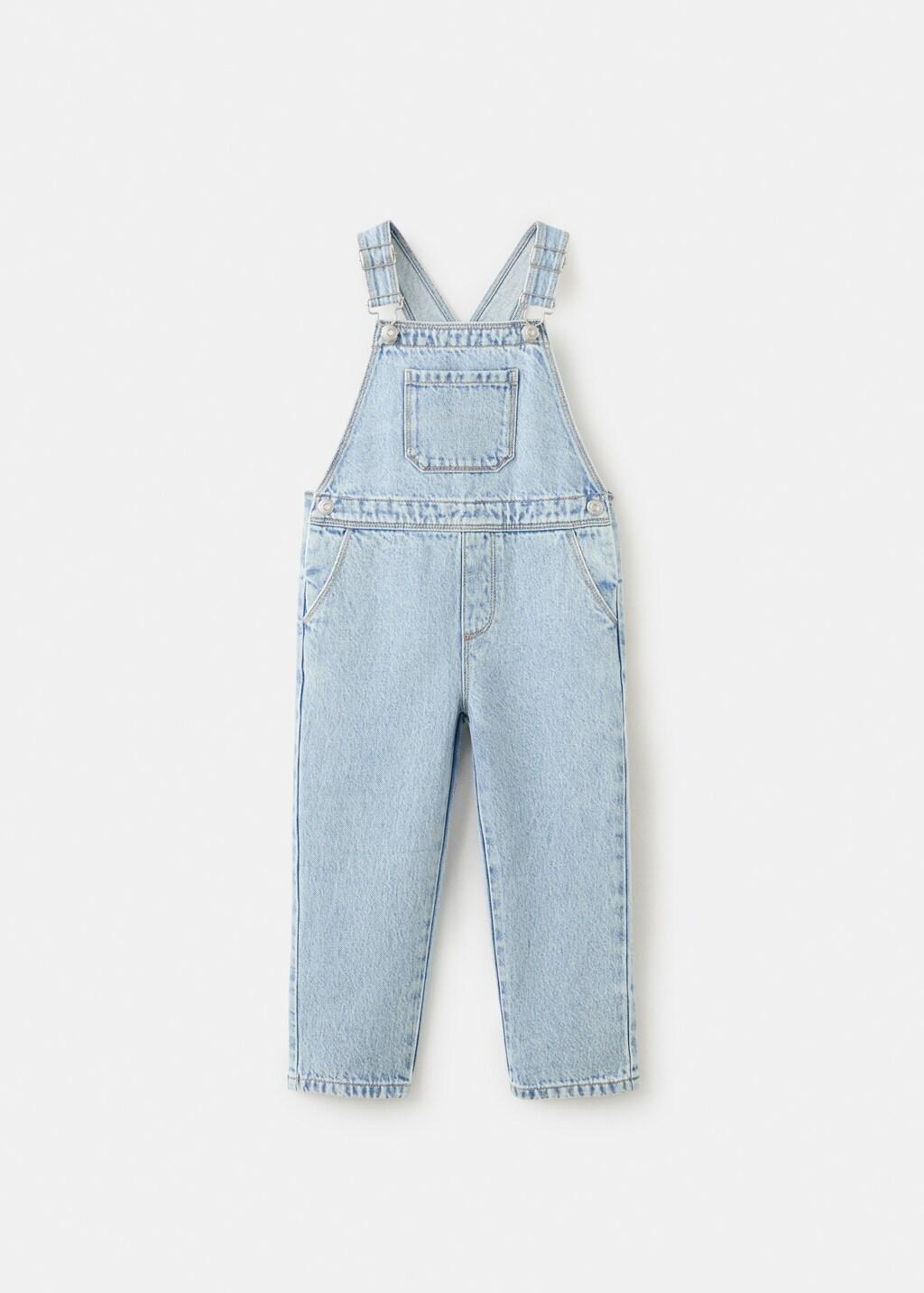 Blue Long Denim Dungarees, Baby Boy, Open Blue, large image number 6