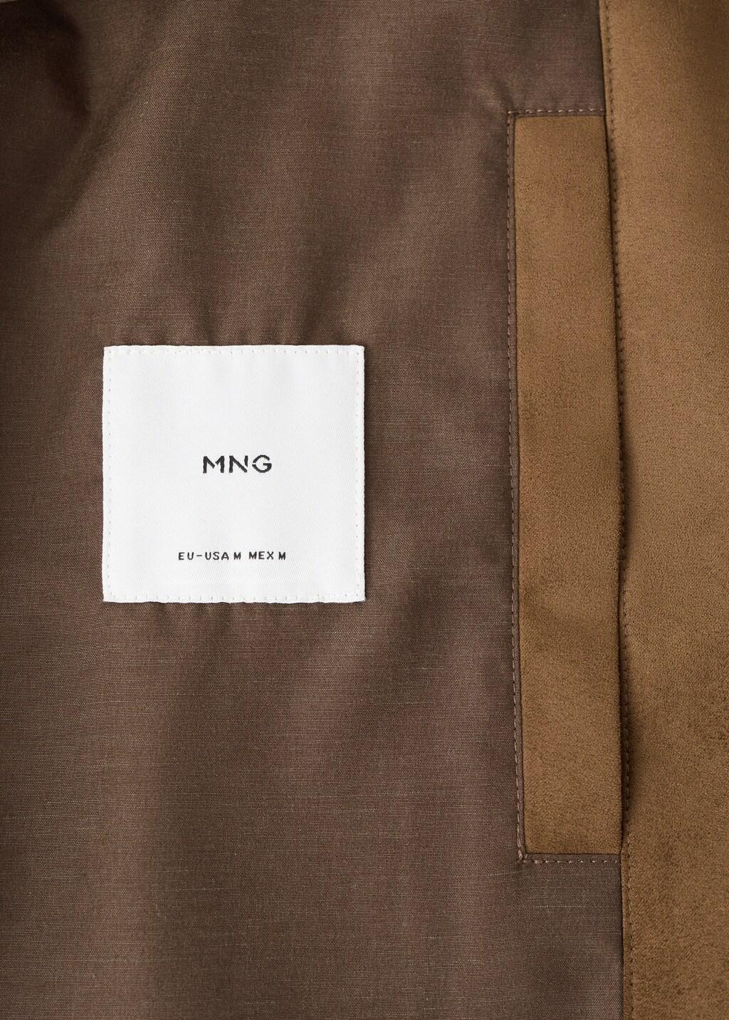 Brown Suede-Effect Bomber Jacket, Dark Brown, large image number 5