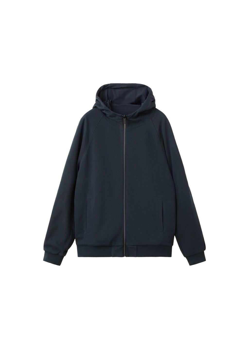 Navy Reversible Zip-Up Hoodie, Navy, large image number 6