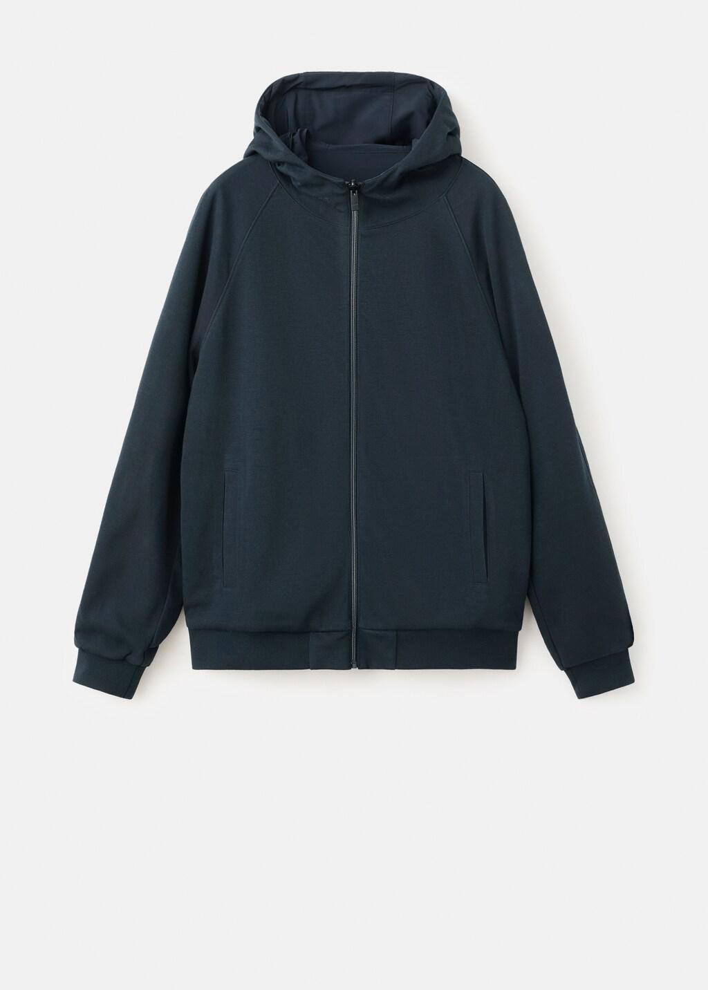 Navy Reversible Zip-Up Hoodie, Navy, large image number 7