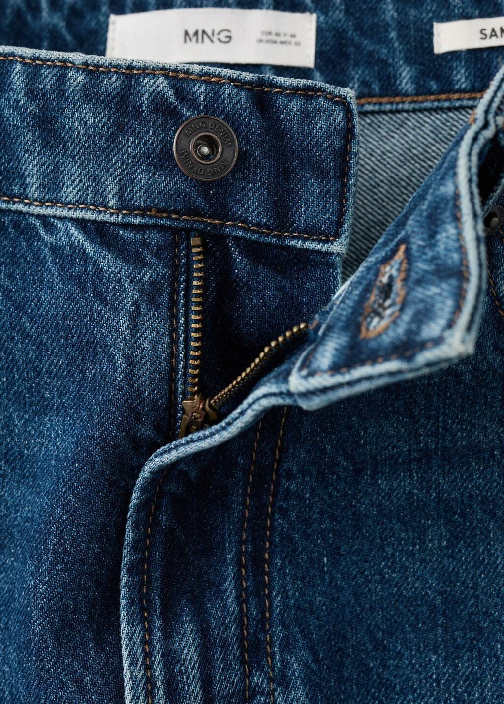 Blue Sammy Cropped Carrot-Fit Jeans, Open Blue, large image number 5