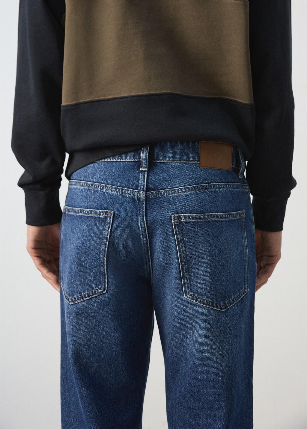 Blue Sammy Cropped Carrot-Fit Jeans, Open Blue, large image number 6