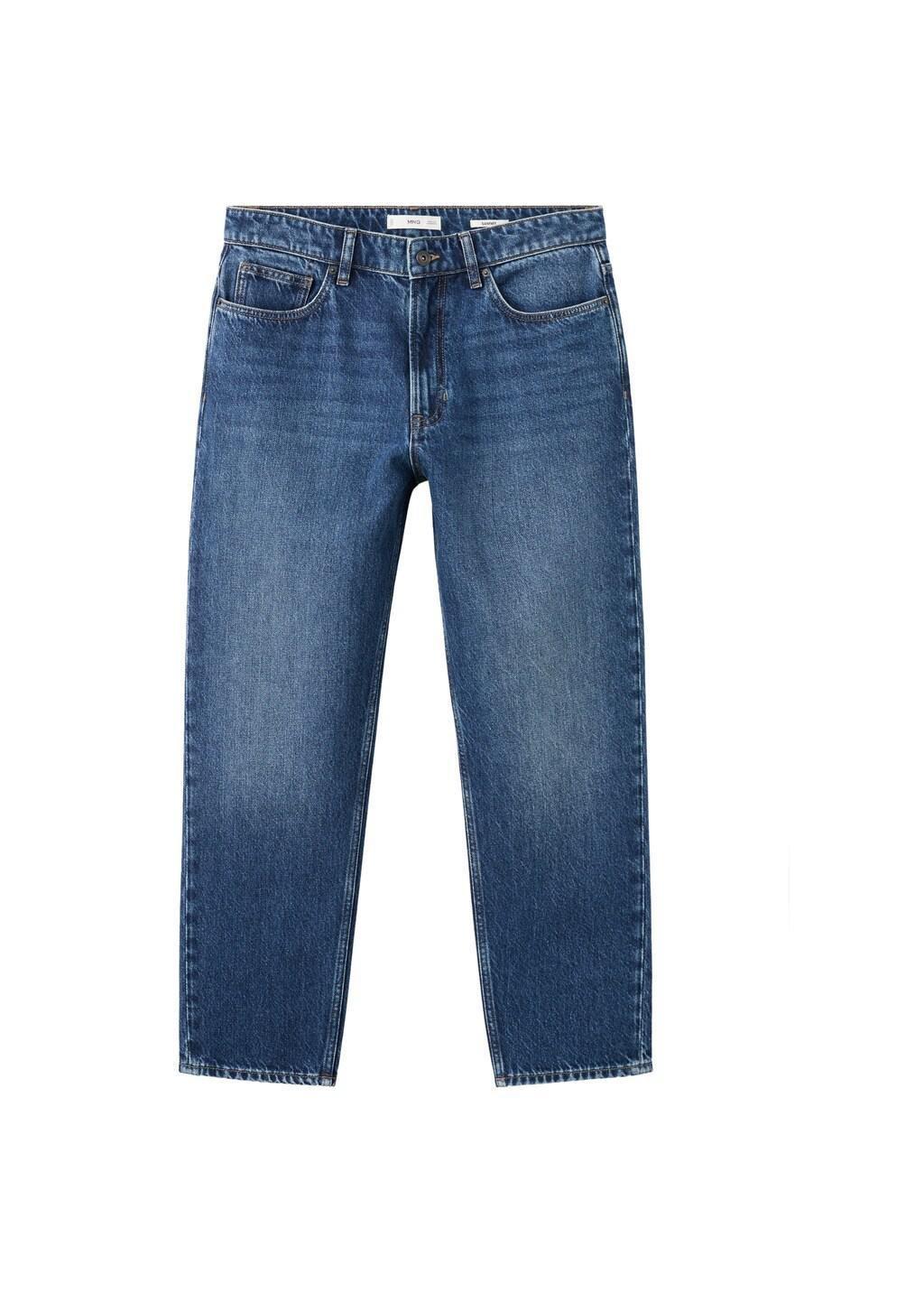 Blue Sammy Cropped Carrot-Fit Jeans, Open Blue, large image number 7