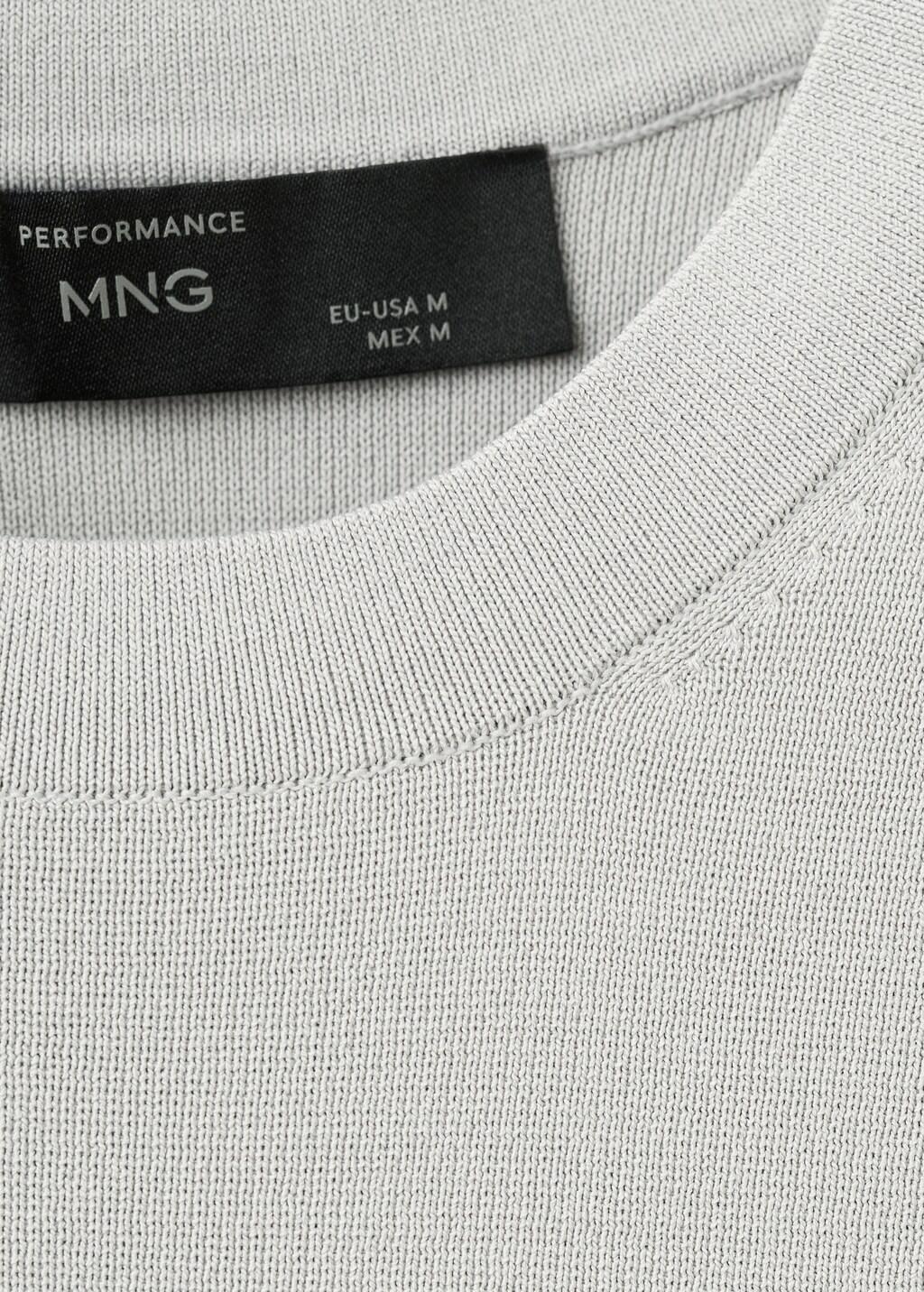 White Comfort Stretch Jersey T-Shirt, Natural White, large image number 1