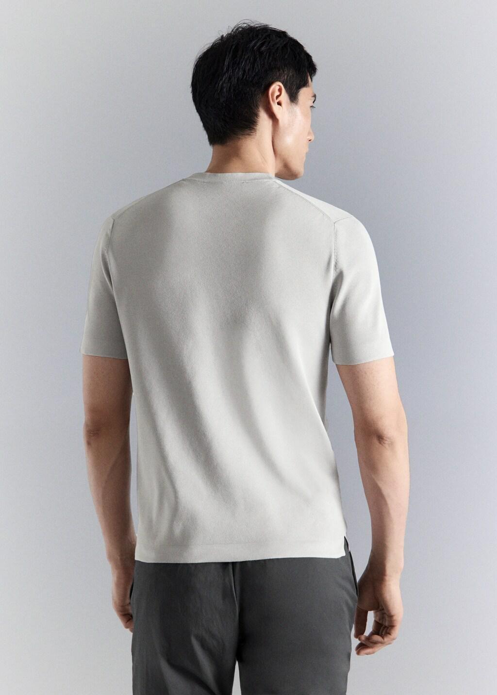 White Comfort Stretch Jersey T-Shirt, Natural White, large image number 2