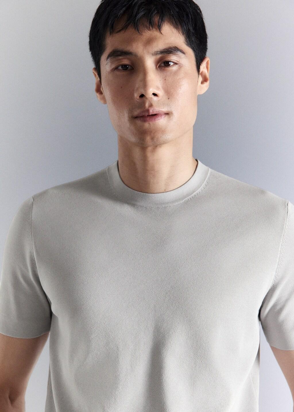 White Comfort Stretch Jersey T-Shirt, Natural White, large image number 4