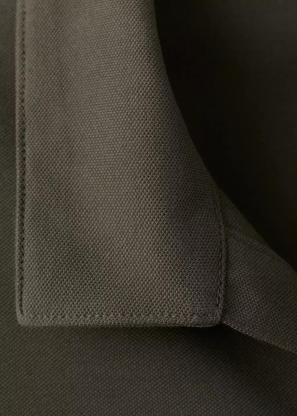 Green Slim Fit Pique Polo, Dark Green, medium