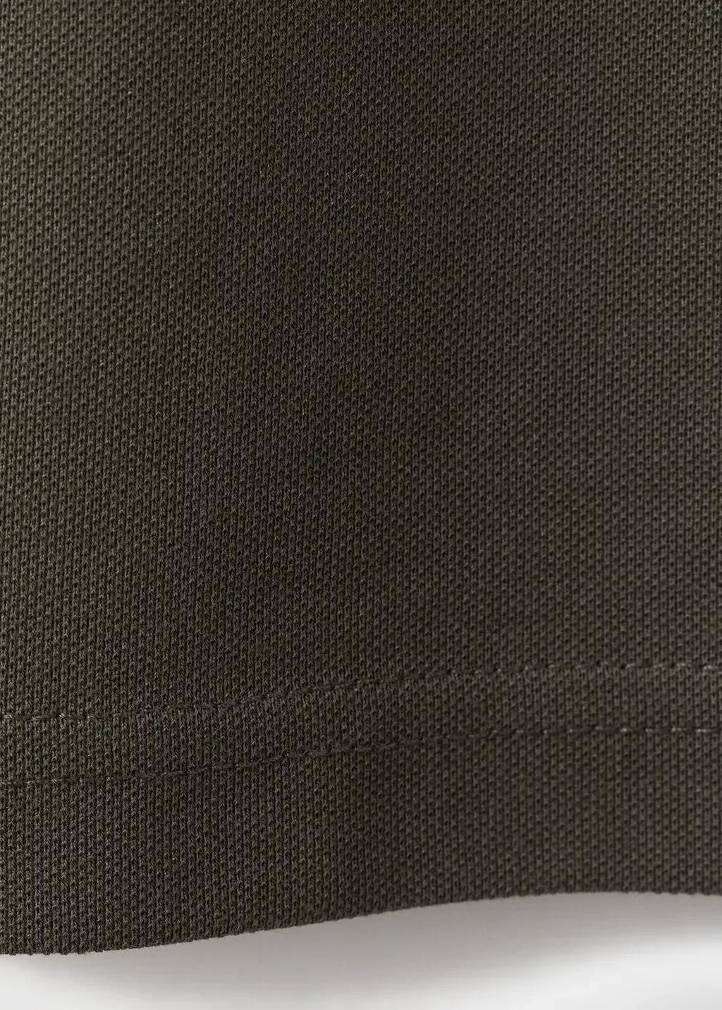 Green Slim Fit Pique Polo, Dark Green, large image number 5