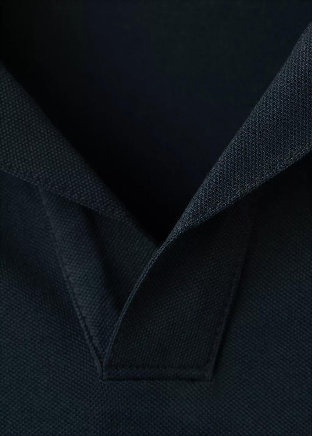 Navy Slim Fit Pique Polo, Navy, large image number 1