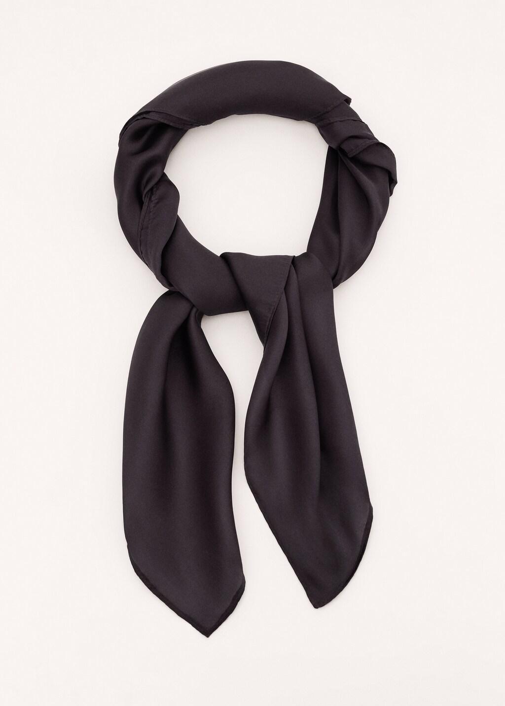 Purple Square Satin Handkerchief, 0201_64, large image number 3