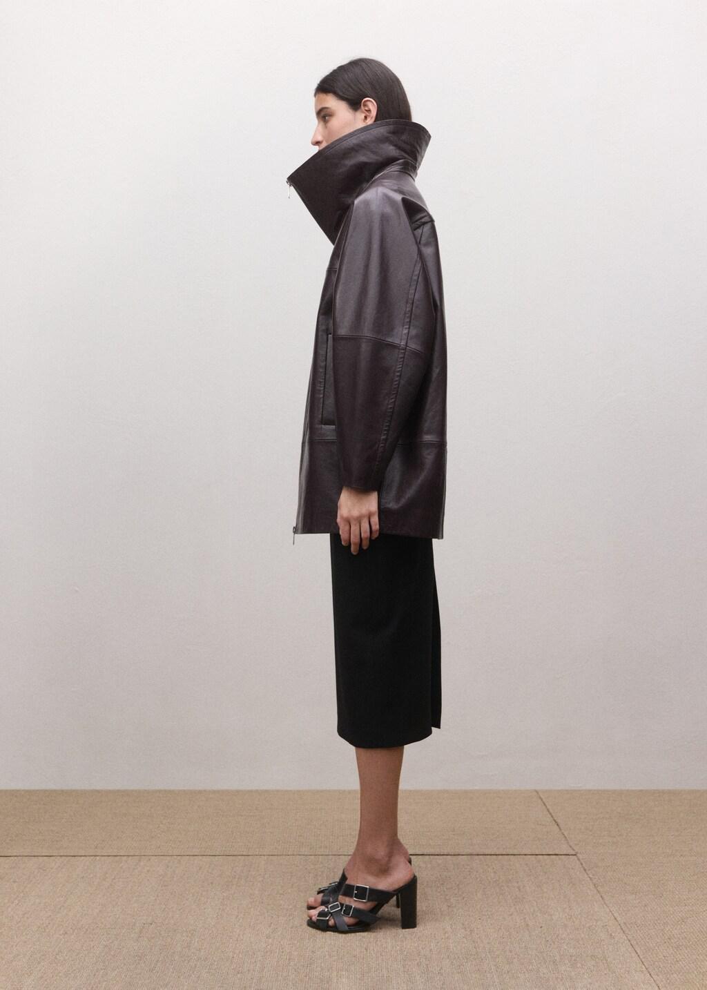 BLACK Leather strap sandals with buckles, Black, large image number 3