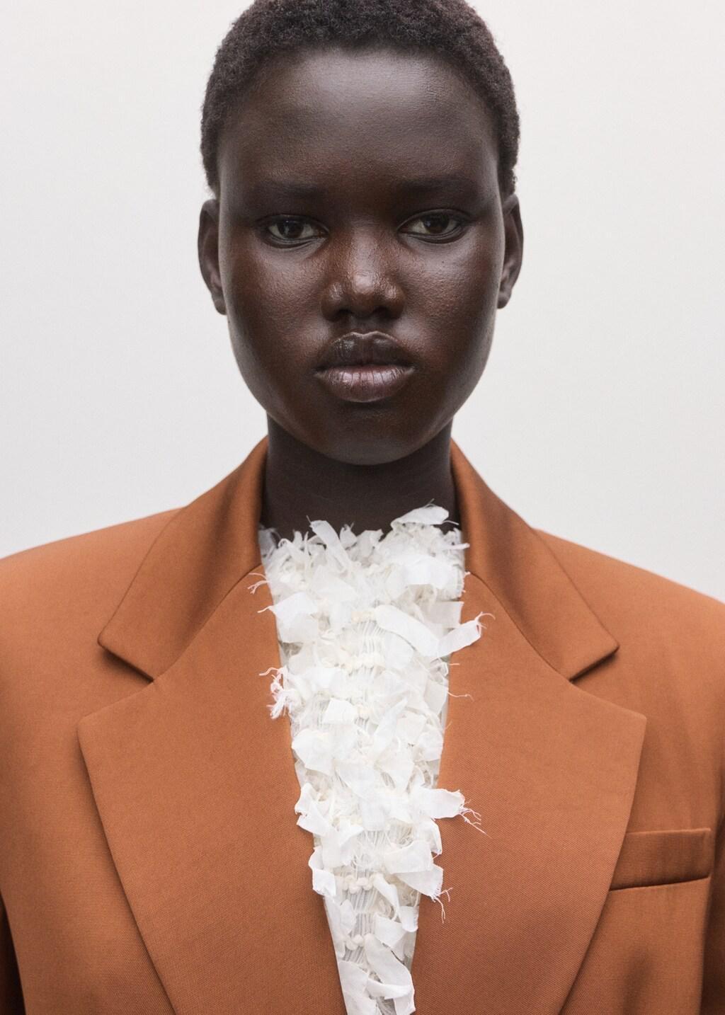 Orange Double-Breasted Suit Jacket, 0201_CG, large image number 4