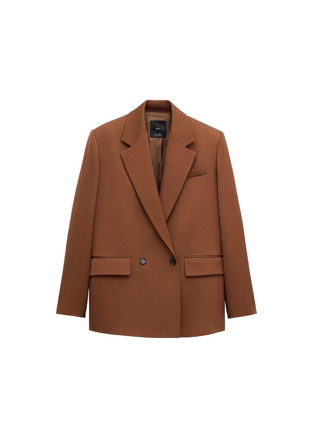 Orange Double-Breasted Suit Jacket, 0201_CG, large image number 6