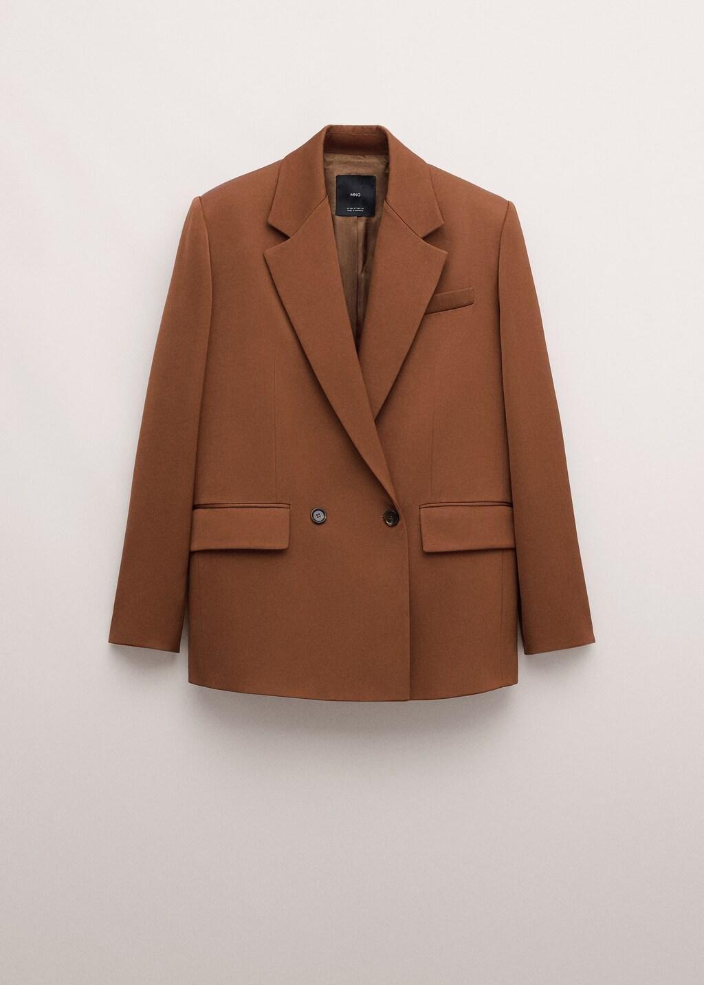 Orange Double-Breasted Suit Jacket, 0201_CG, large image number 7