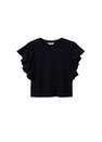 Mango - black Frills cotton t-shirt, Kids Girl