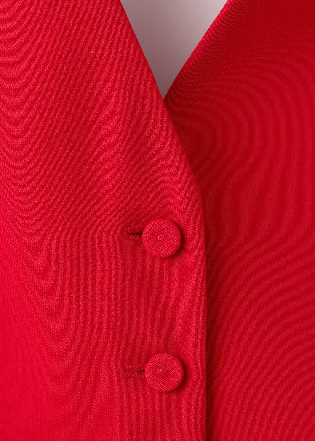 Red Peplum Top With Halter Neck, Red, medium