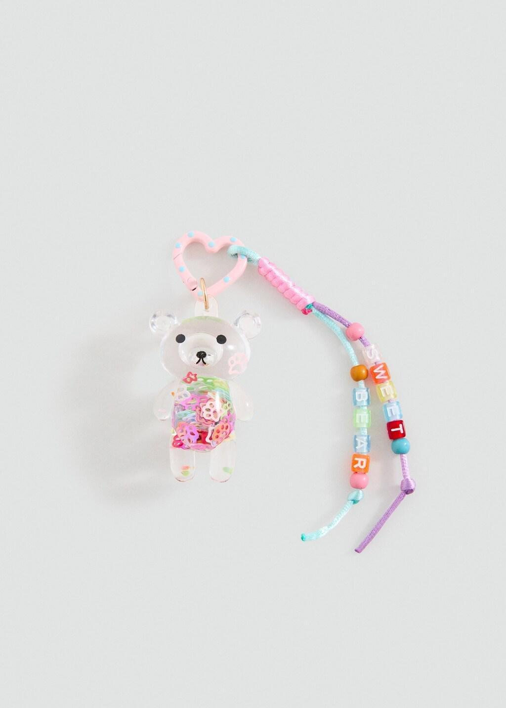 Pink Bear Keyring, Kids Girl, Pink, large image number 3
