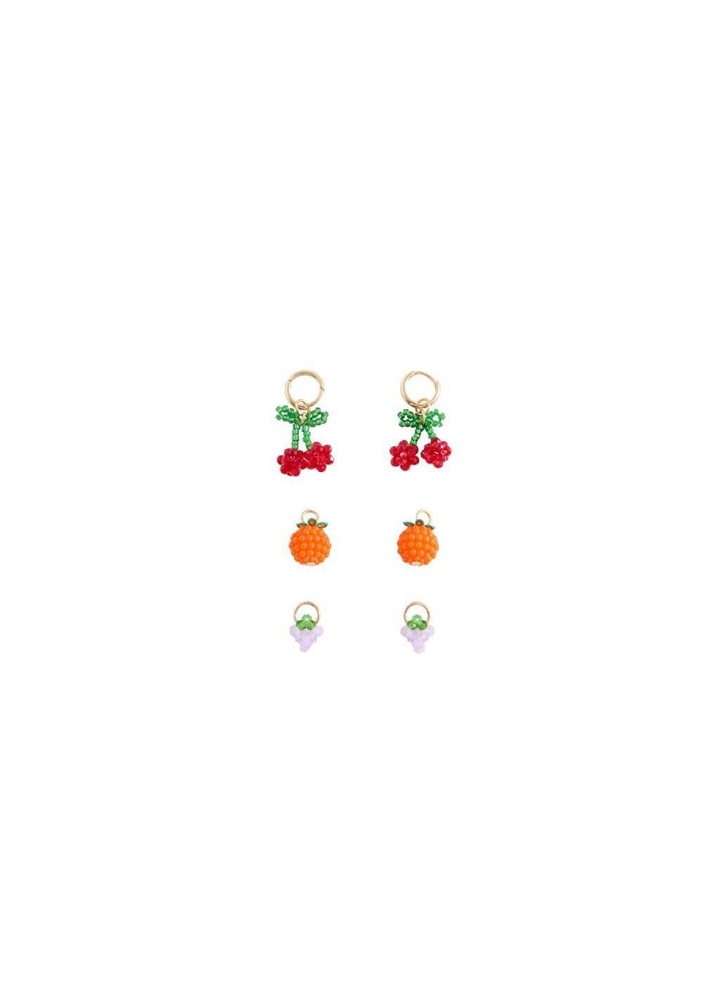 Gold Pack Of 3 Earrings, Kids Girl, Gold, medium