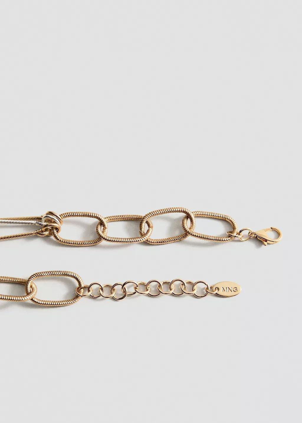 Gold Pendant Chain Necklace, Gold, large image number 1