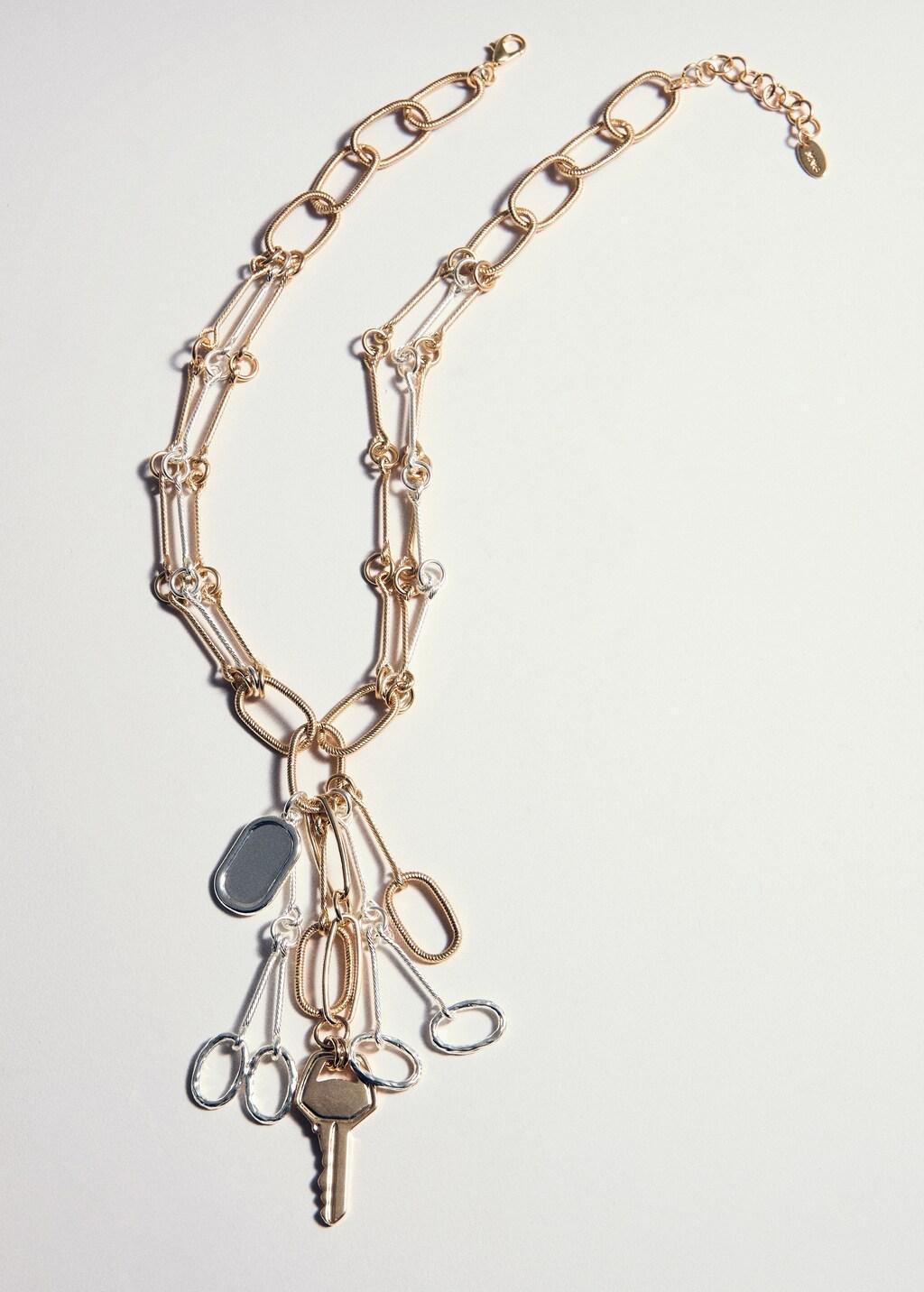 Gold Pendant Chain Necklace, Gold, large image number 2