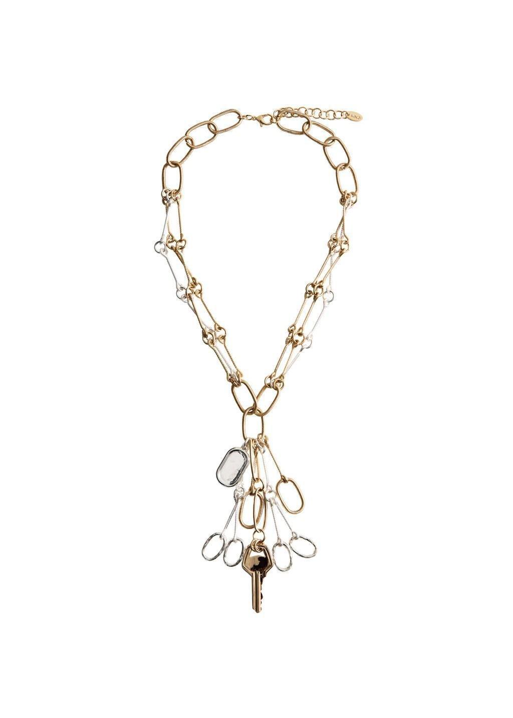 Gold Pendant Chain Necklace, Gold, large image number 3