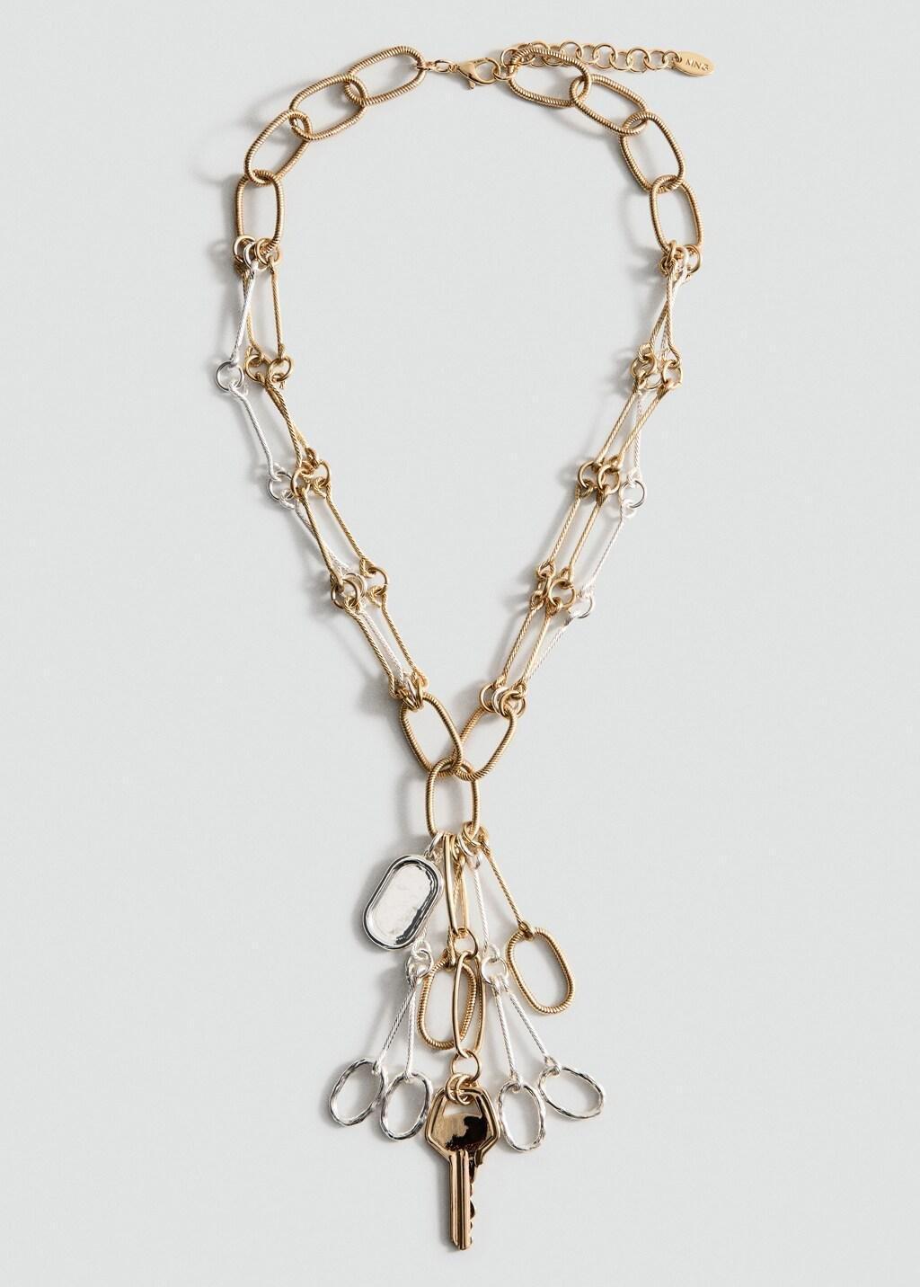 Gold Pendant Chain Necklace, Gold, large image number 4