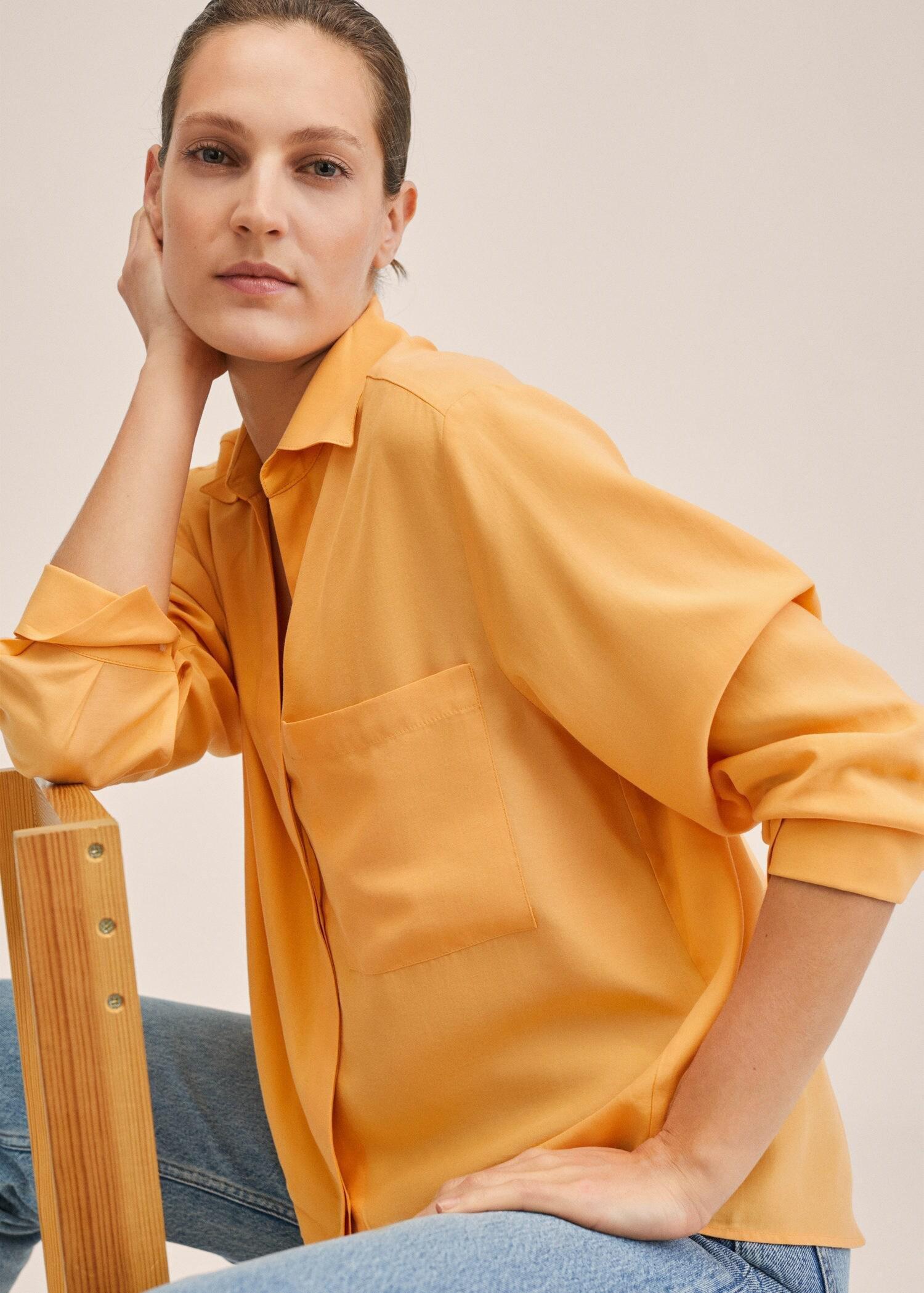 Mango orange shirt deals