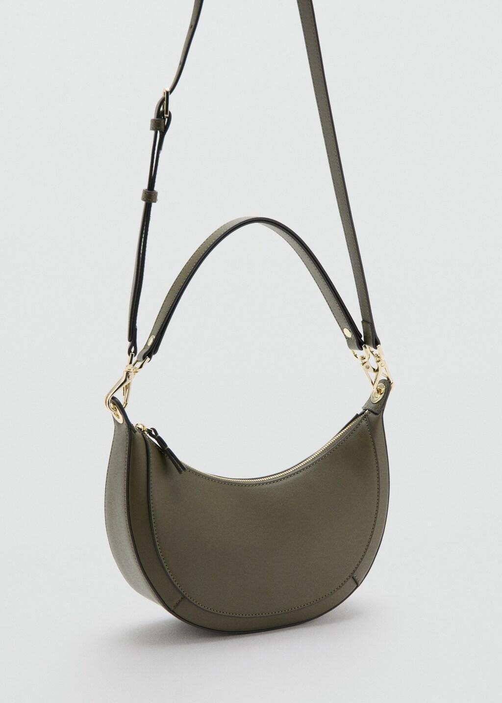 Khaki Oval Shoulder Bag, Beige - Khaki, large image number 0