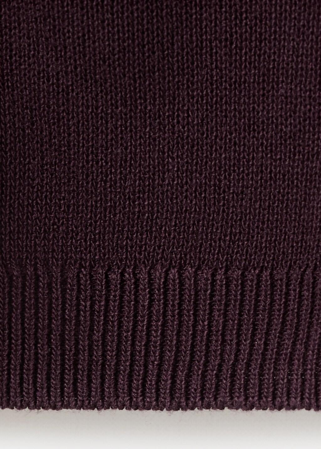 Red Fine-Knit Straight-Fit Cardigan, Dark Red, medium