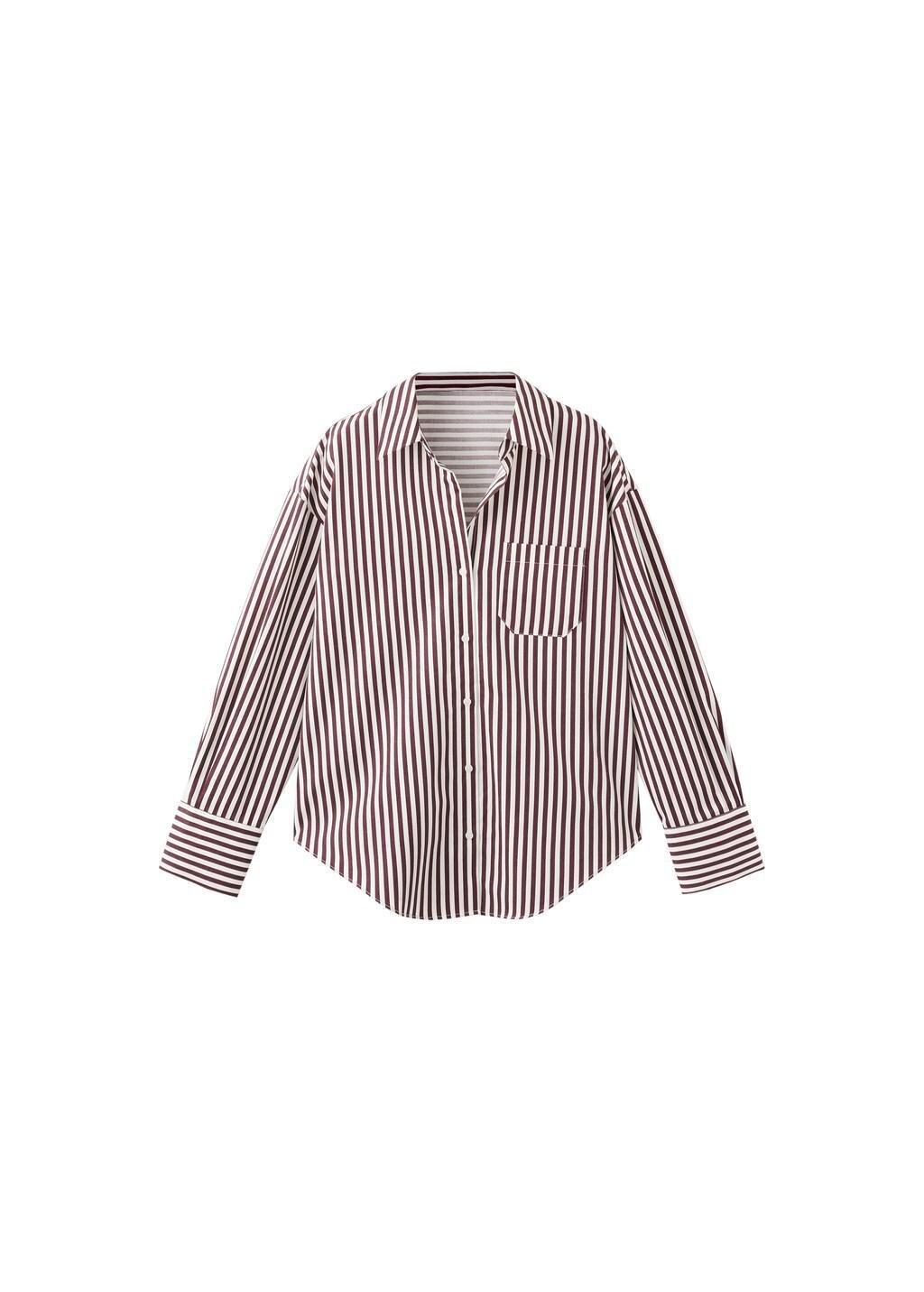 Beige Striped Cotton Shirt, Light Beige, large image number 5