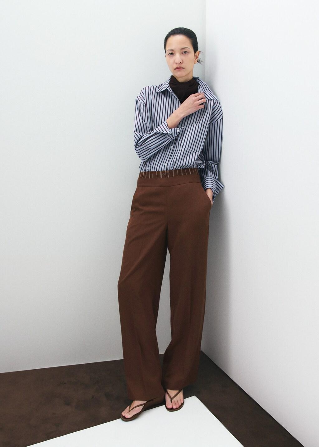 Blue Lt Pastel Striped Cotton Shirt, 0201_50, medium