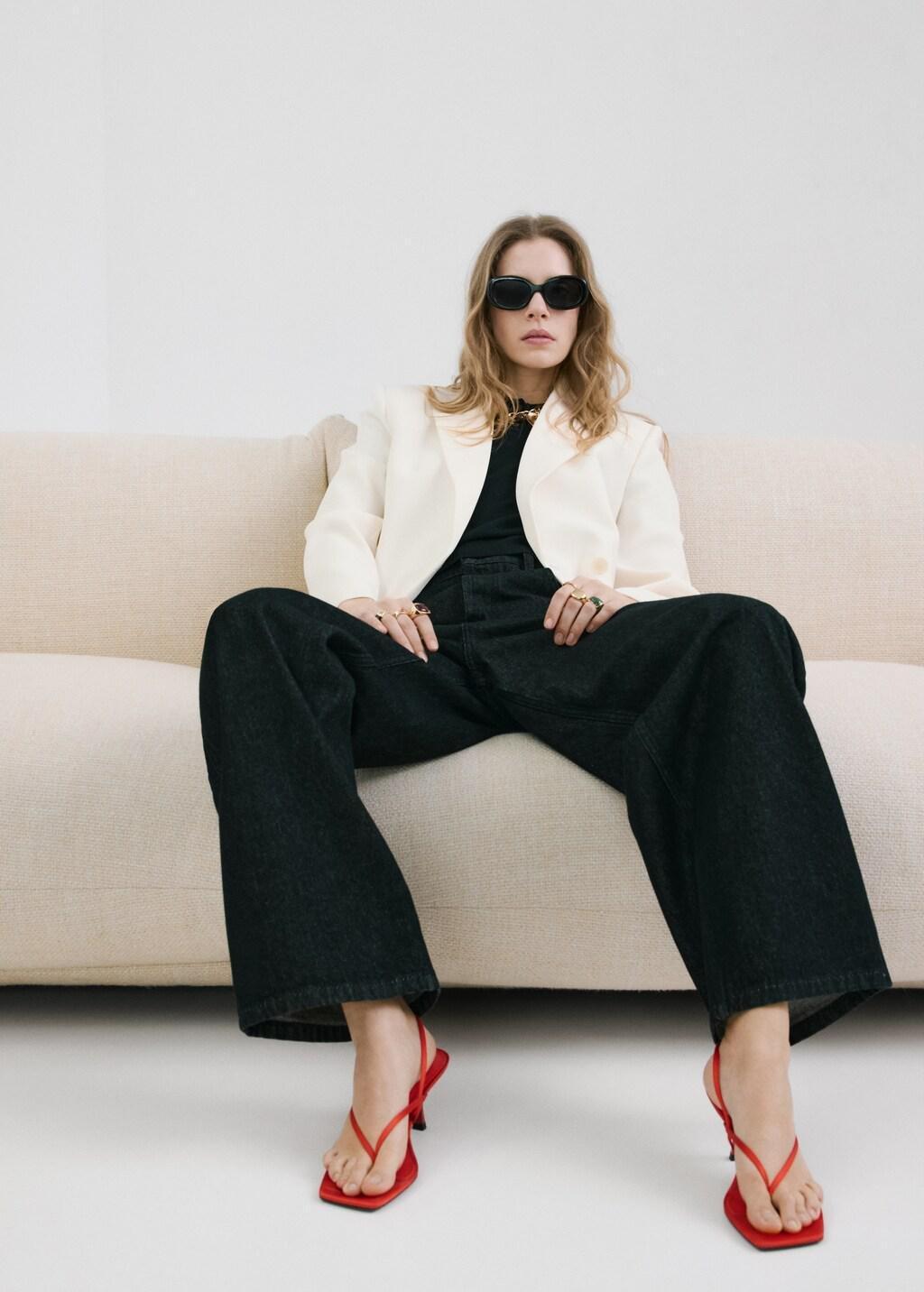 Black High-Rise Balloon Jeans, Black, large image number 6