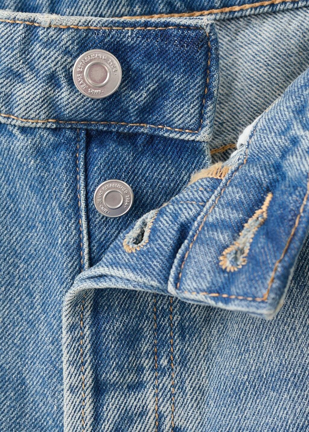 Blue Straight Low-Waist Jeans, Open Blue, large image number 5