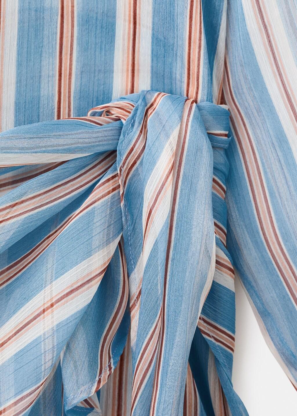 MEDIUM BLUE Striped handkerchief shirt, Medium Blue, large image number 1
