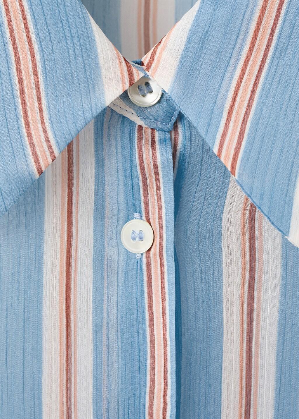 MEDIUM BLUE Striped handkerchief shirt, Medium Blue, large image number 5
