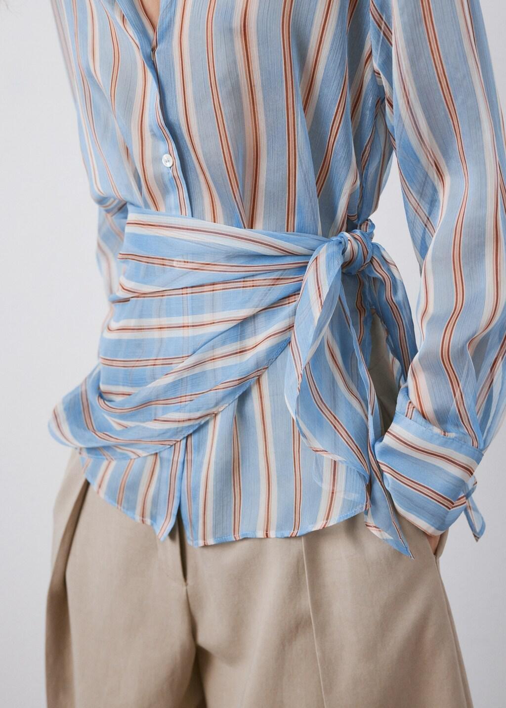 MEDIUM BLUE Striped handkerchief shirt, Medium Blue, large image number 6