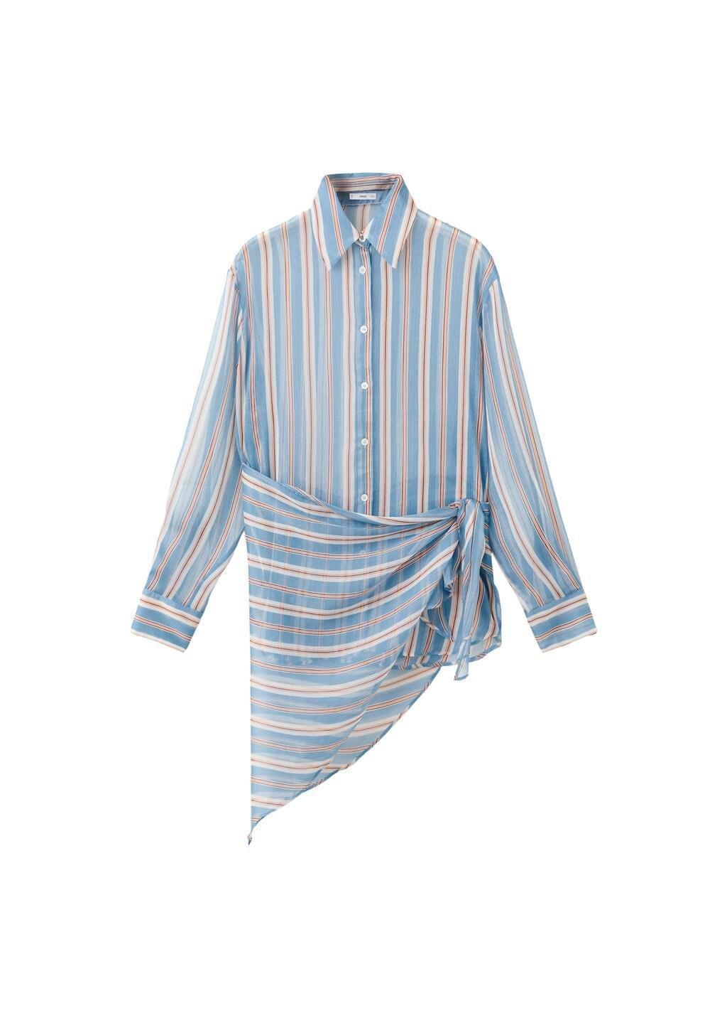MEDIUM BLUE Striped handkerchief shirt, Medium Blue, large image number 7