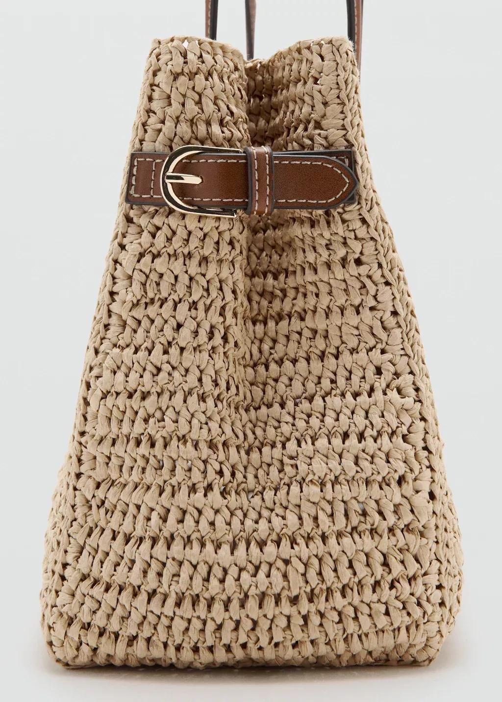 Brown Natural Fibre City Bag, 0201_CU, large image number 2