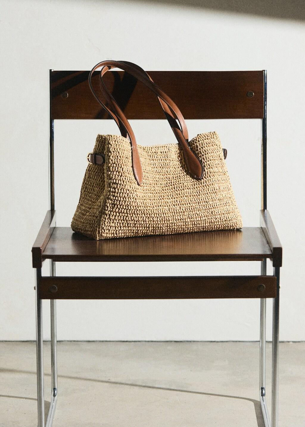 Brown Natural Fibre City Bag, 0201_CU, large image number 3