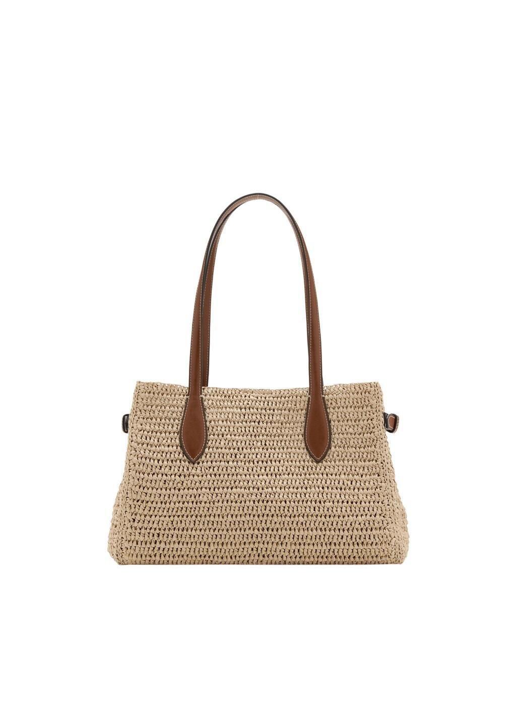 Brown Natural Fibre City Bag, 0201_CU, large image number 4